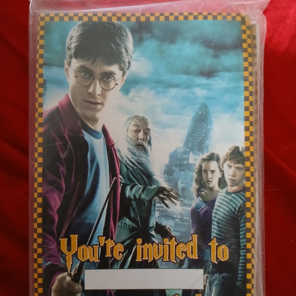 Harry Potter Party Invitation Cards - Multicolor